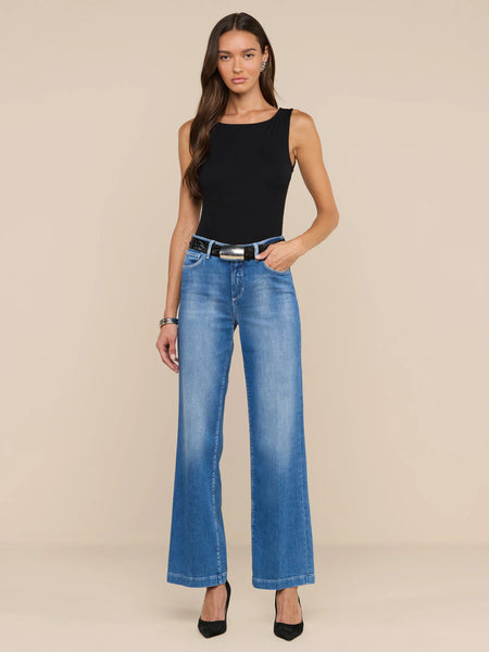 L'AGENCE Scottie Hi Rise Wide Leg jean in Sullivan