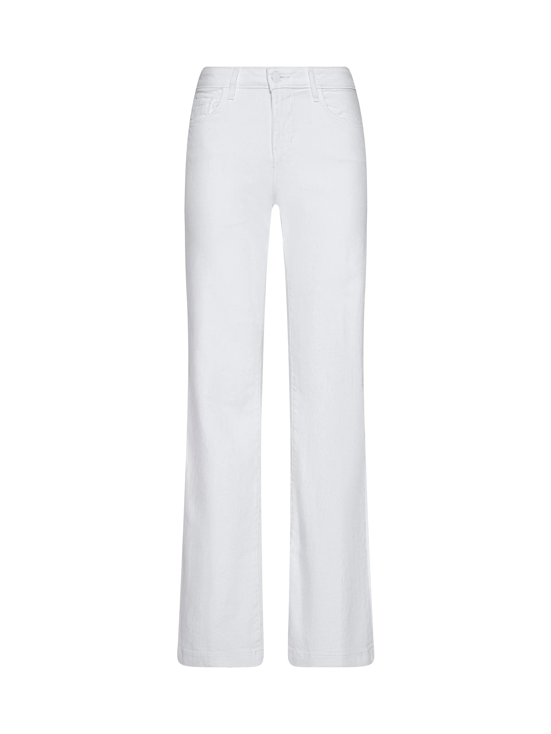 L'AGENCE Joanne Low Rise Wide Leg Jean in Blanc