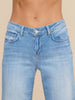 L'AGENCE Joanne Low Rise Wide Leg Jean in Pacific