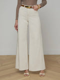 L'AGENCE Beau Wide Leg Jean with Twisted Seam in Macadamia