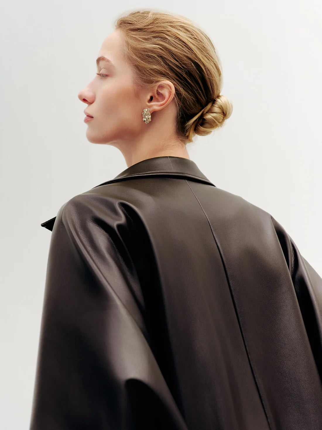 Meilleur Moment Faux Leather Jacket in Dark Maroon