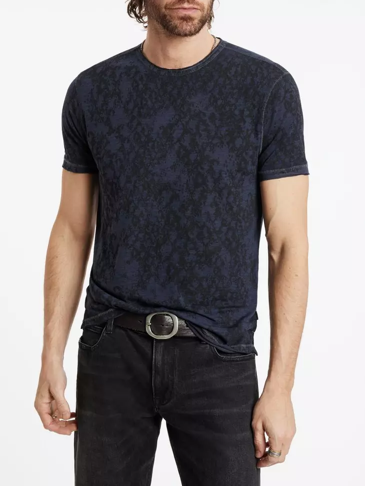 John Varvatos Castillo Crewneck Tee - Navy