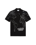 Lacoste Worldwide Print Cotton Polo - Black