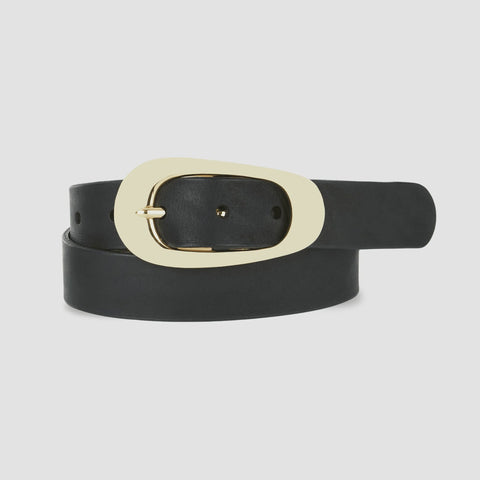 Brave Zya Belt in Black Bridle with gold