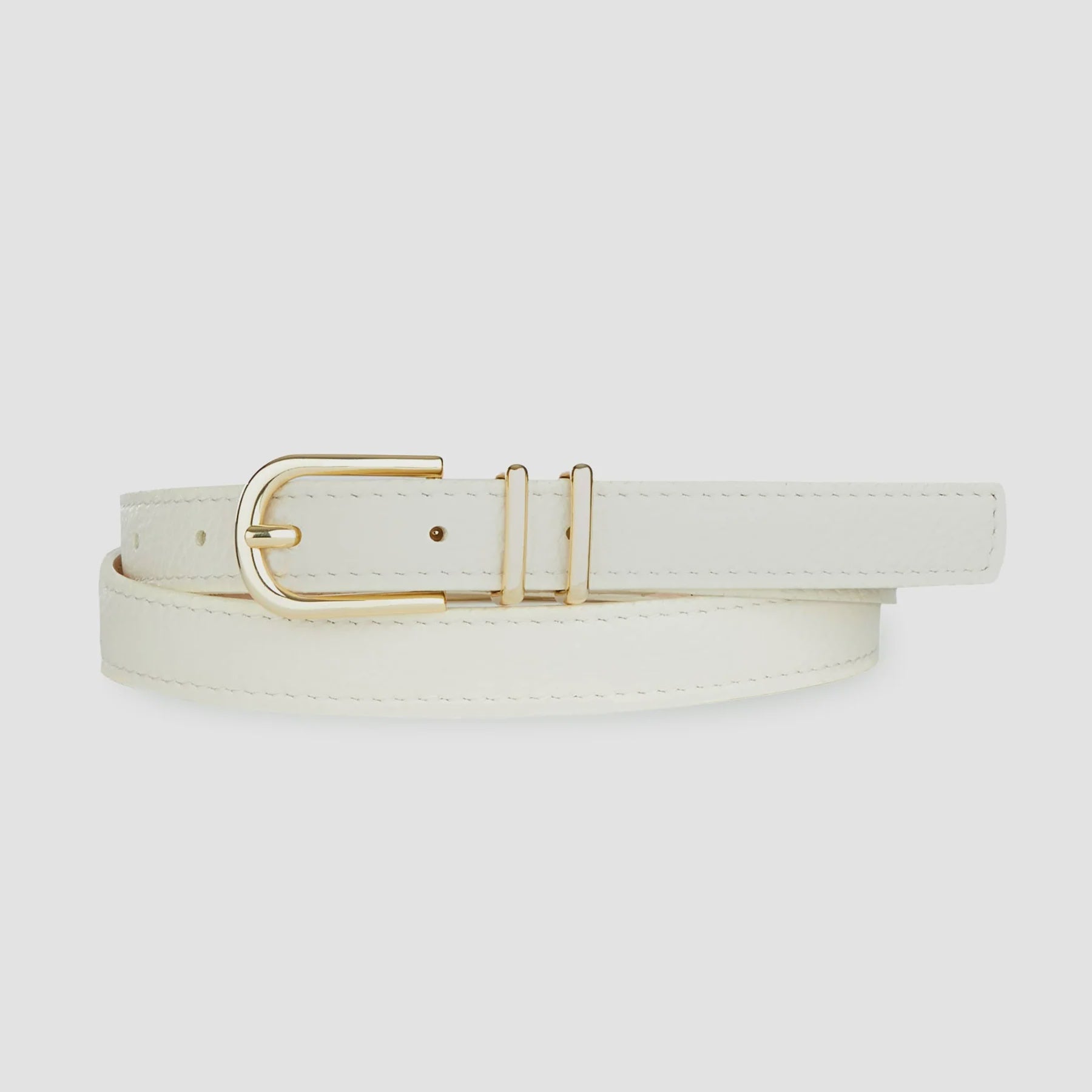 Brave Julane Belt in marble nappa with polished gold