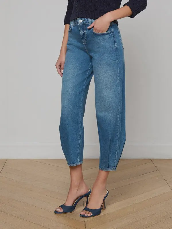 L'AGENCE Krista H/R Tapered Leg Jean in Paladino