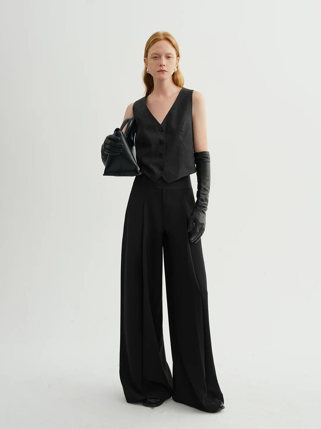 Meilleur Moment Wide Leg Pleated Pant in Black