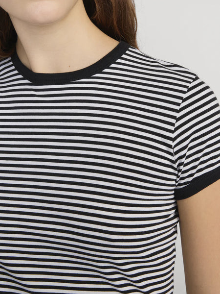 FRAME The Ringer Baby Tee in Black Multi