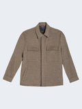 SAND Aiden Pocket Cashmere Overshirt in Light Camel