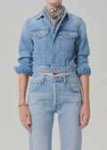 Citizens of Humanity Charisse Shrunken Denim Jacket in Sparrow