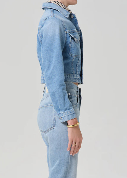 Citizens of Humanity Charisse Shrunken Denim Jacket in Sparrow