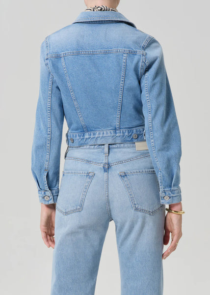 Citizens of Humanity Charisse Shrunken Denim Jacket in Sparrow