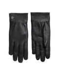 Canada Goose Women's Leather Glove Ribbed Luxe - Black