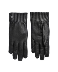 Canada Goose Women's Leather Glove Ribbed Luxe - Black