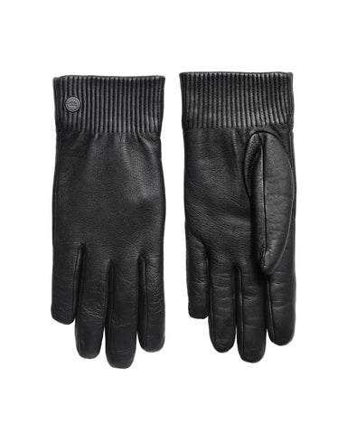Canada Goose Women's Leather Glove Ribbed Luxe - Black