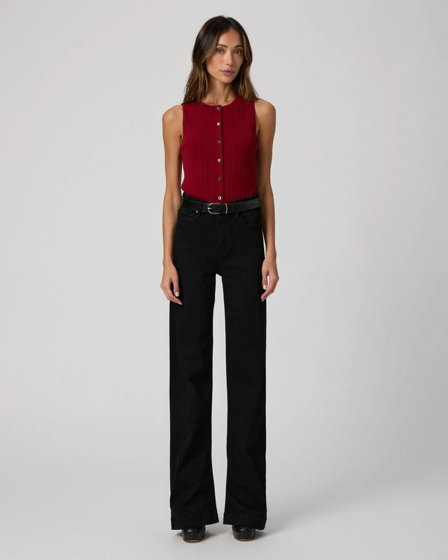 Paige Leenah 32" Wide Leg Jean in Black Shadow