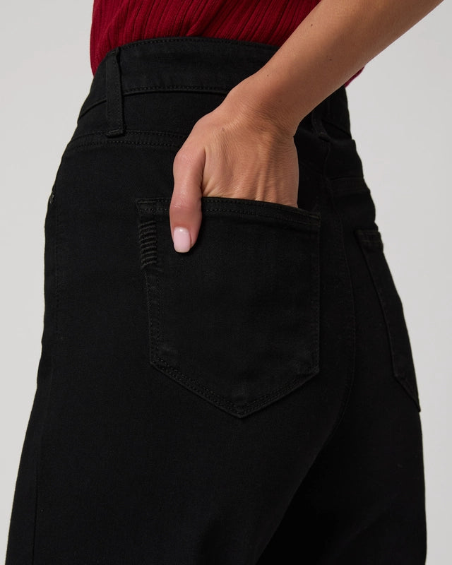 Paige Leenah 32" Wide Leg Jean in Black Shadow