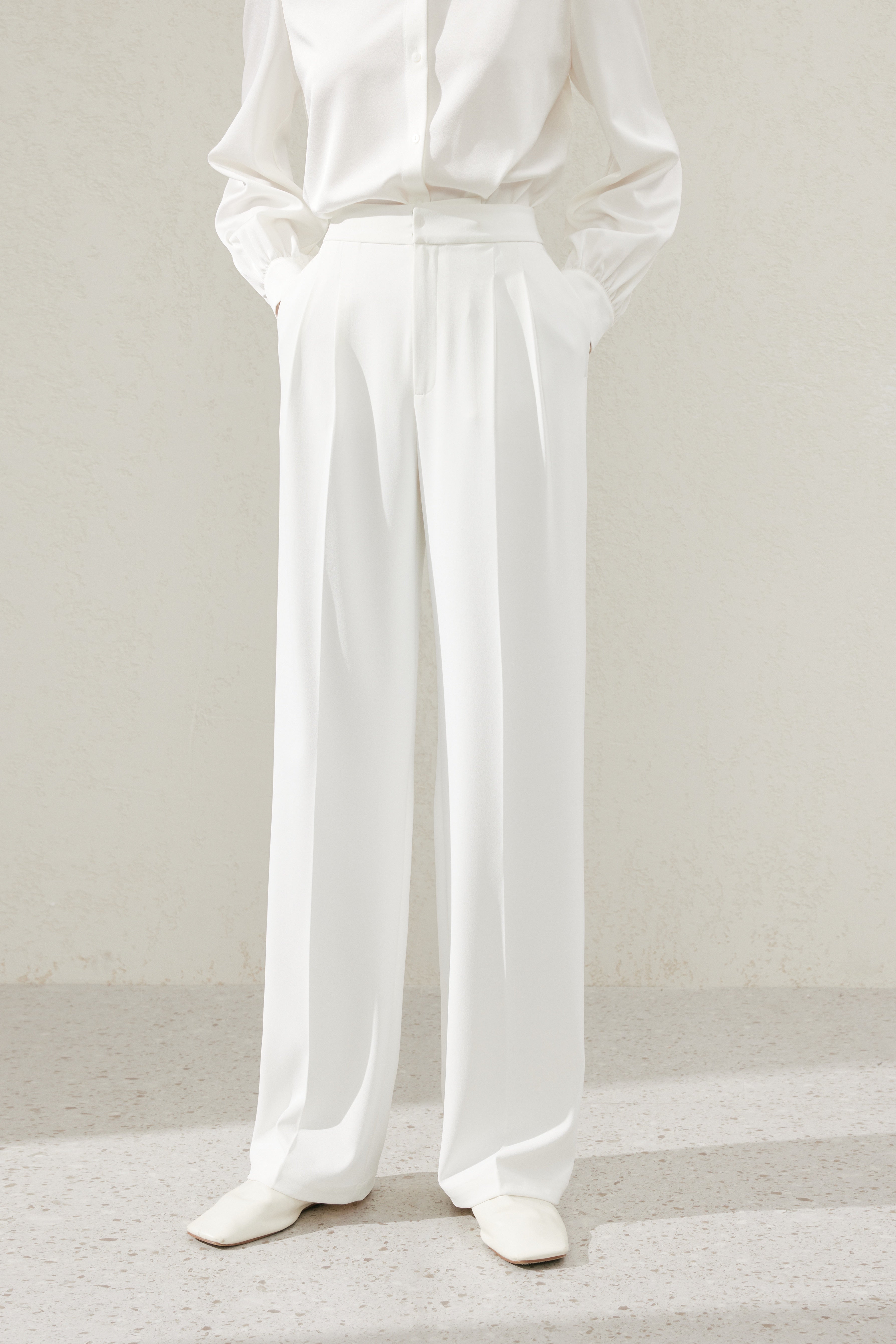 Meilleur Moment Wide Trouser Pant in White