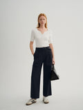Meilleur Moment Belted Cotton Pant in Black