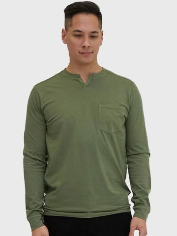 Good Man Brand Premium Cotton Jersey LS Victory V-Notch - Military Green