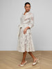 L'AGENCE Ralphie Lace Midi Dress in Champagne