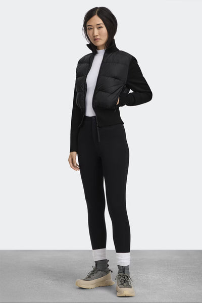 Canada Goose Women's HyBridge Wide Quilt Knit Jacket Tonal Disc - Black