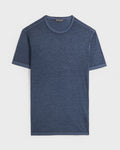 John Varvatos BALE SS Burnout Crew in Oiled Blue