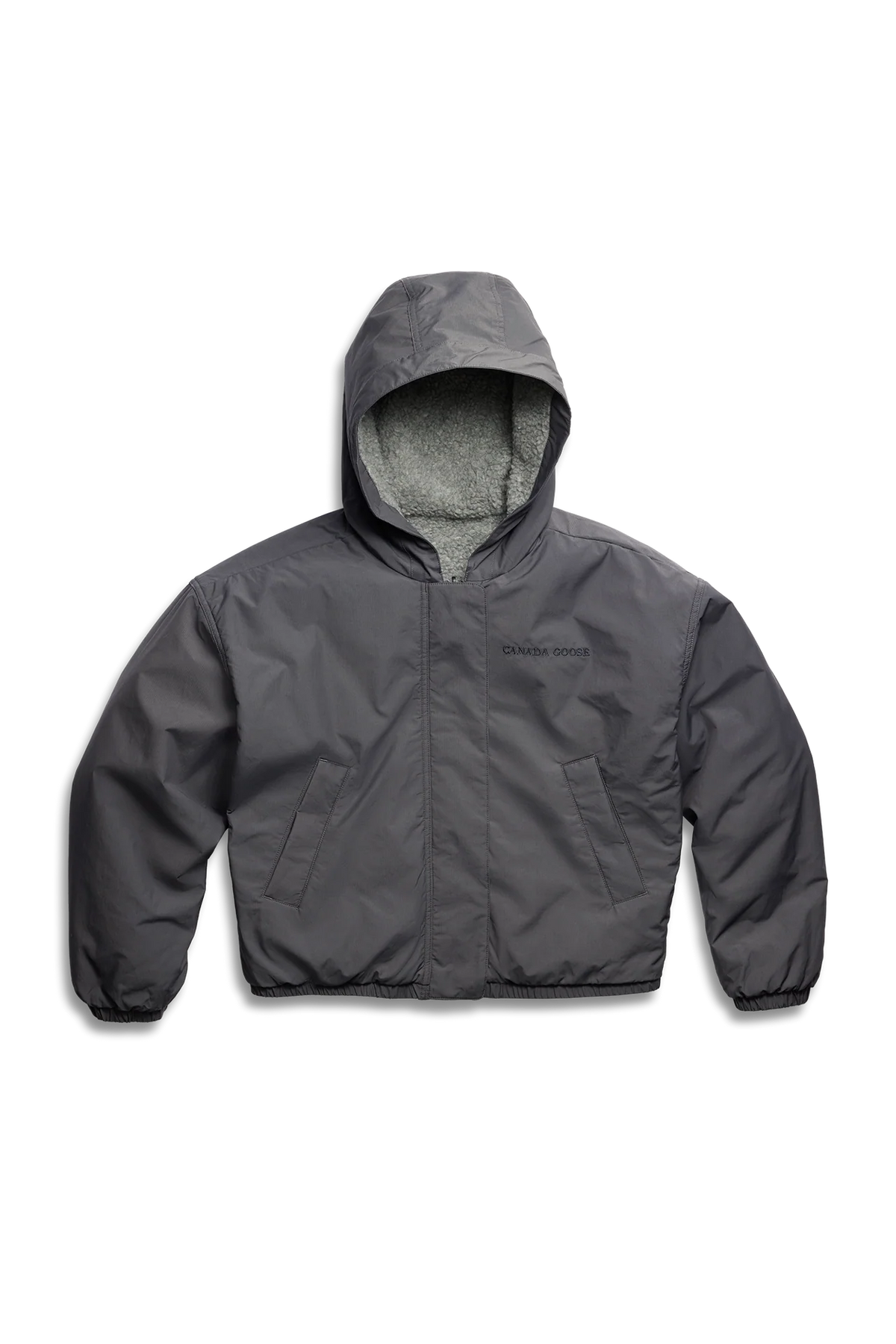 Canada Goose Women's Alberni Reversible Fleece Bomber - Stratus Grey/Anchor Grey