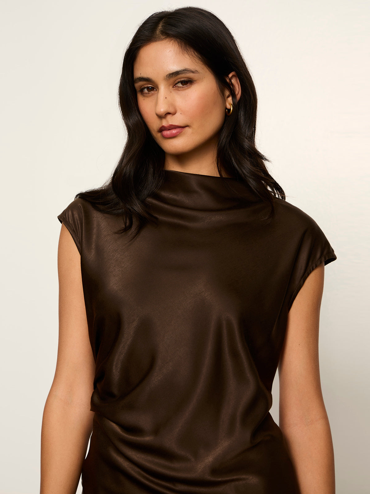Sanctuary Nights With You Satin Shell in Espresso Martini