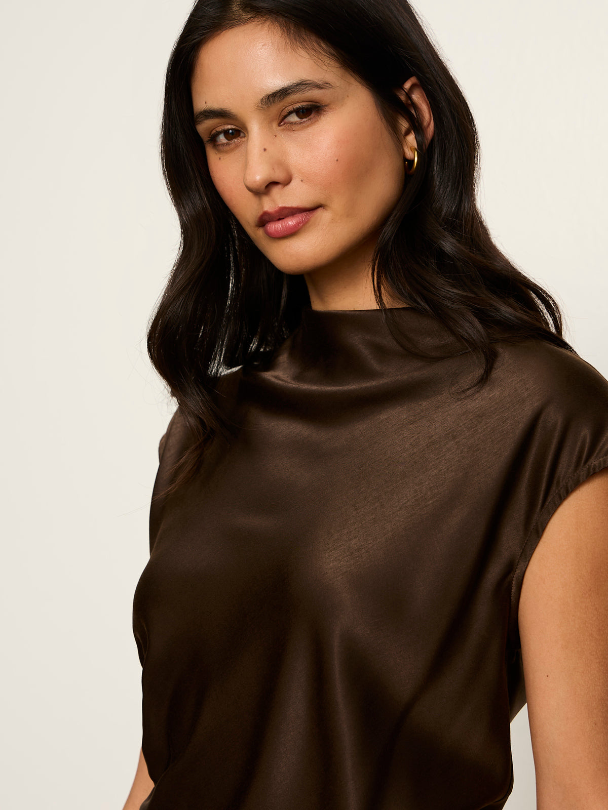 Sanctuary Nights With You Satin Shell in Espresso Martini
