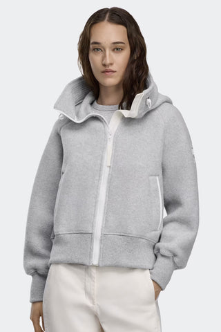 Canada Goose Women's Chilliwack Bomber Kind Fleece White Label - Silverbirch Heather