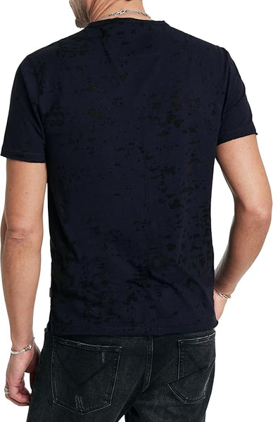 John Varvatos EDEN Burnout Crew - Ink Blue