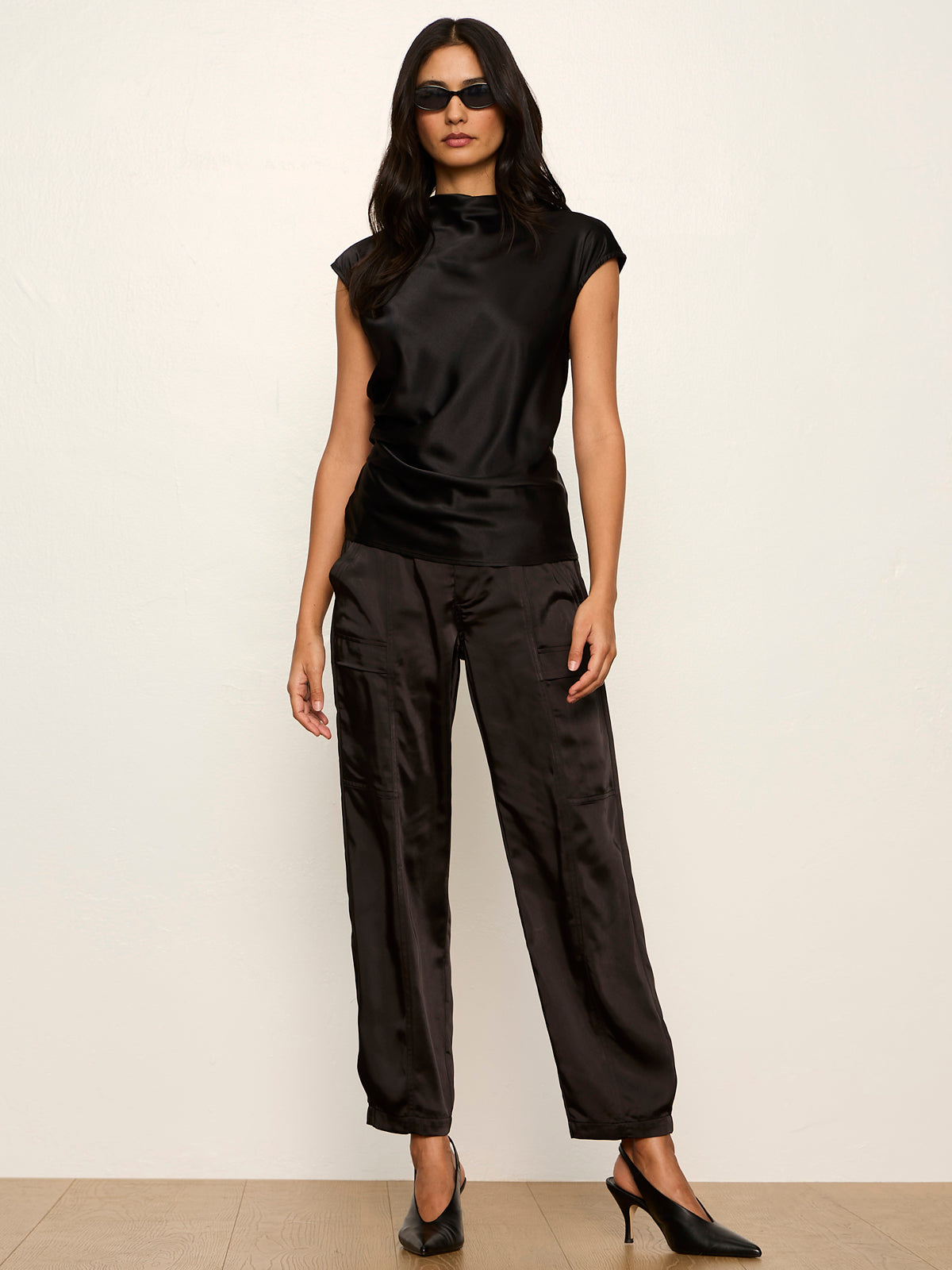 Sanctuary Nights With You Satin Shell in Black