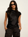 Sanctuary Nights With You Satin Shell in Black