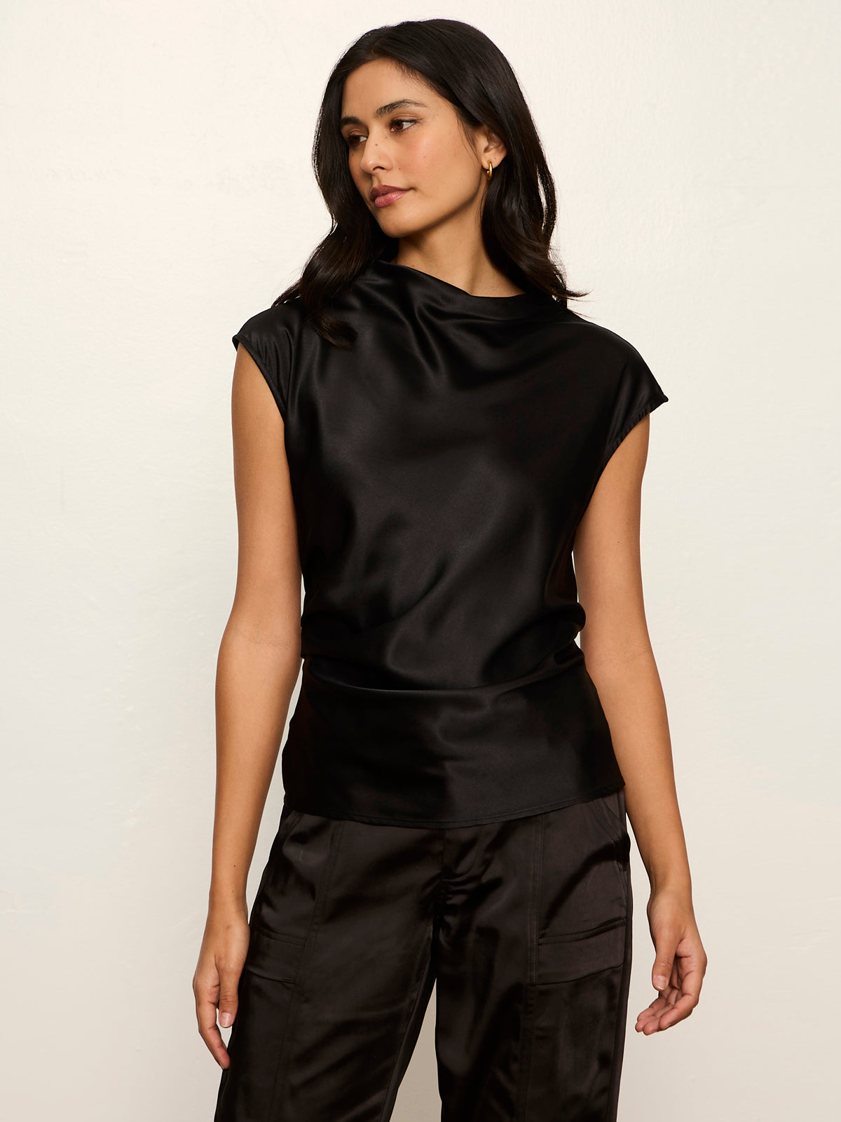Sanctuary Nights With You Satin Shell in Black