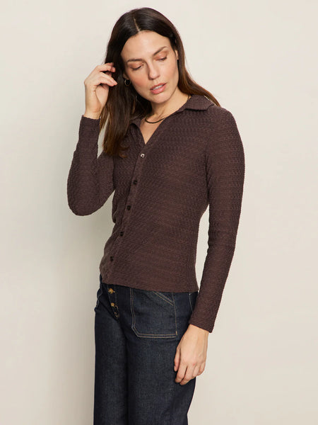 Sanctuary Textured Knit Dreamgirl Top in Semi Sweet