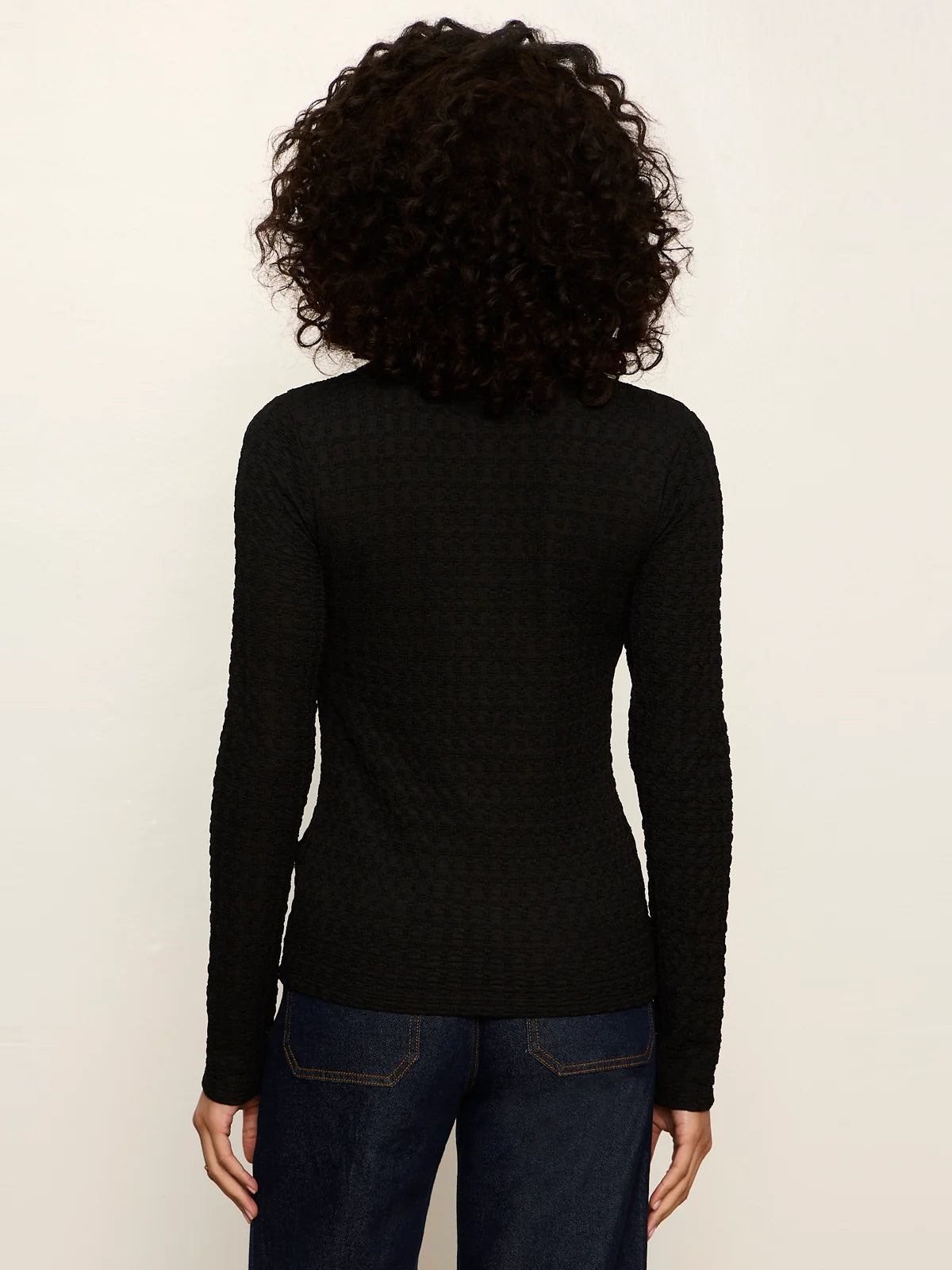 Sanctuary Not So Basic Textured Top in Black