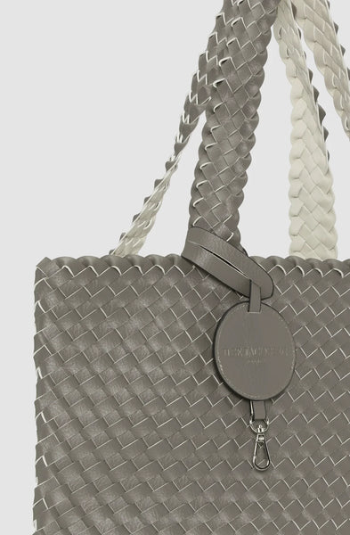 Ilse Jacobsen Reversible Tote Bag in Falcon/Eggwhite