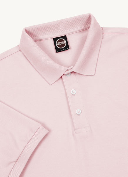 COLMAR Men's Stretch Pique Cotton Polo - Barely Pink