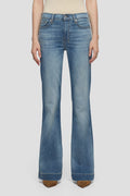 7 For All Mankind Dojo Wide Leg Trouser in Distressed Authentic Light