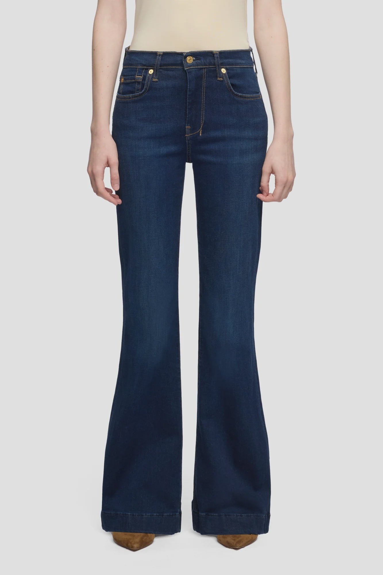 7 For All Mankind Dojo Wide Leg Trouser in Tried and True