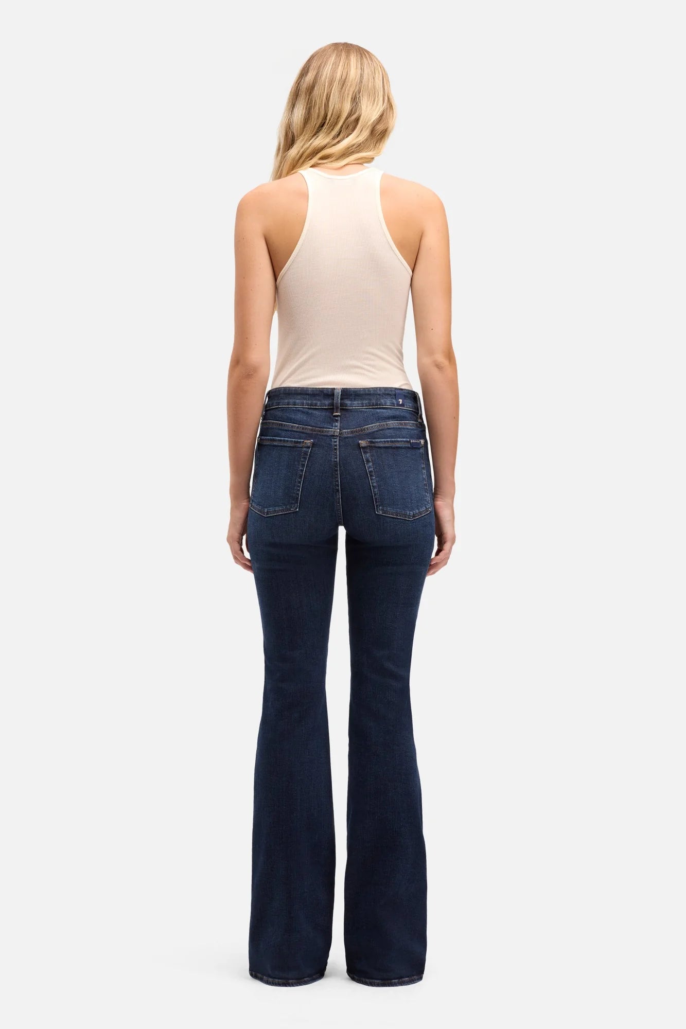7 For All Mankind Leggy Bootcut Midrise Jean in Midnight Fade