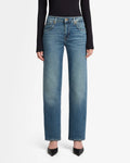 7 For All Mankind Callie Mid Rise Straight in Sea Level