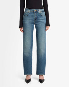 7 For All Mankind Callie Mid Rise Straight in Sea Level