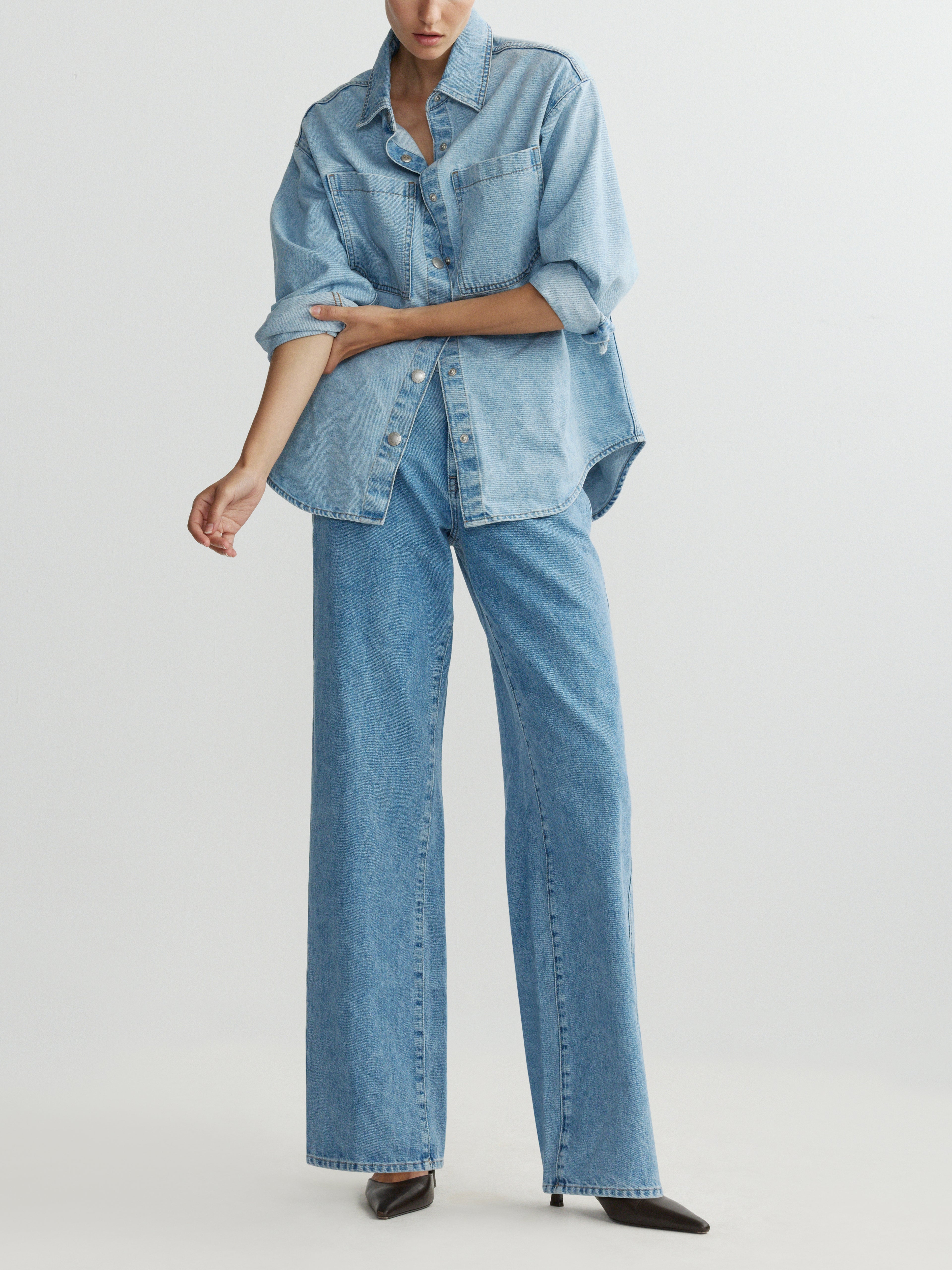 DL1961 Addison Overshirt in Light Rain
