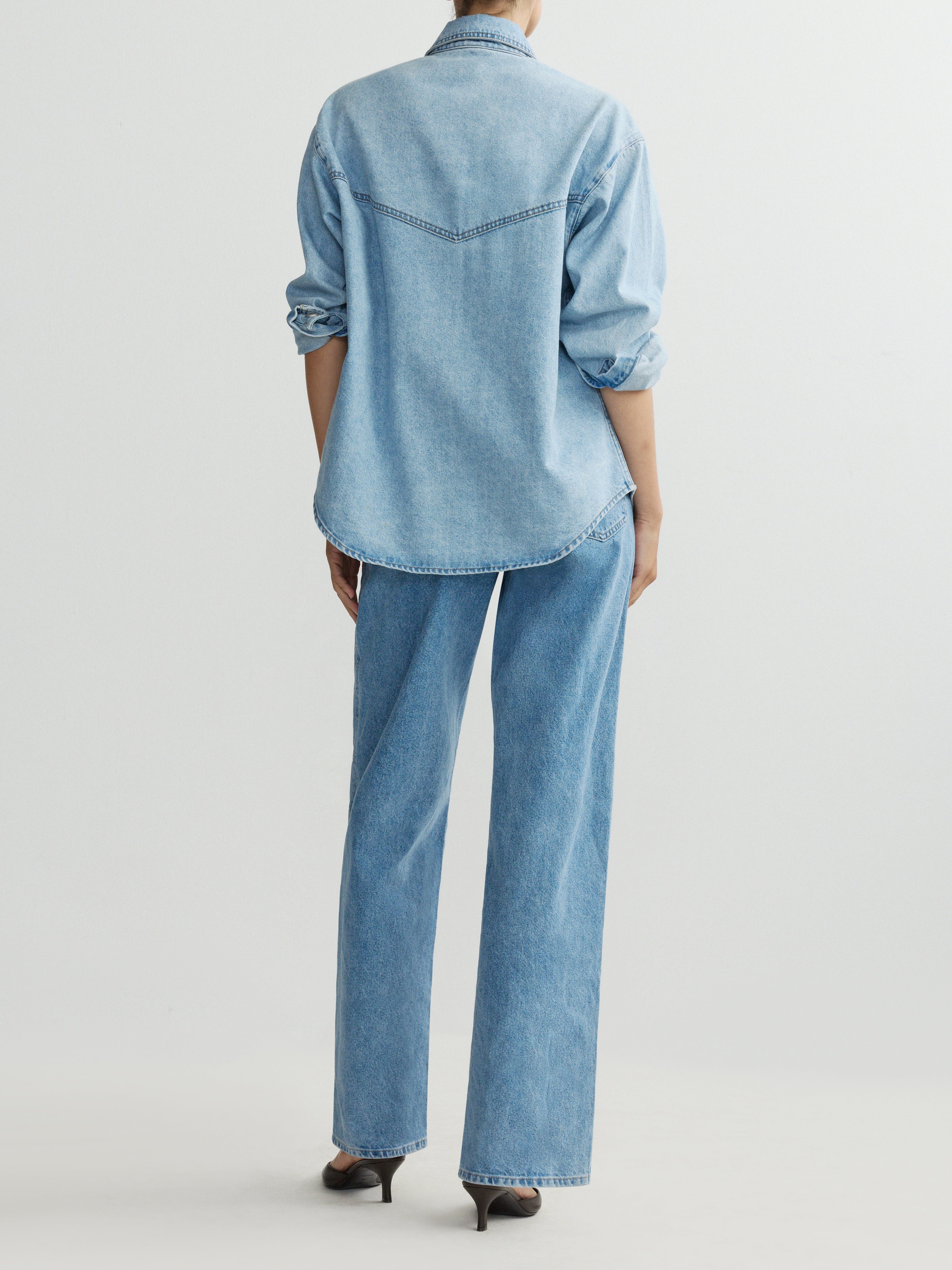 DL1961 Addison Overshirt in Light Rain
