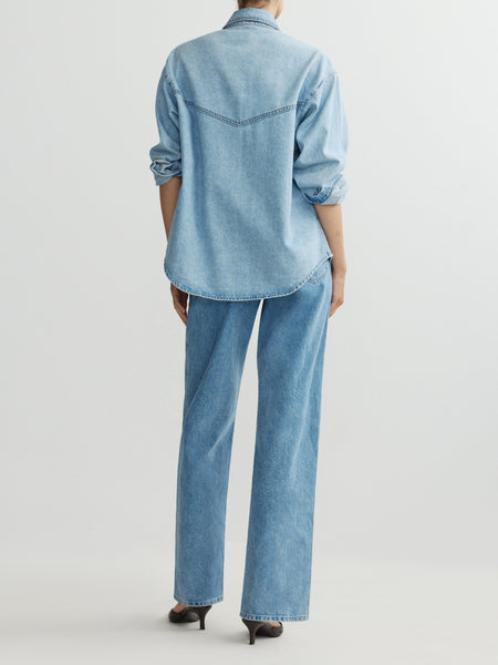 DL1961 Addison Overshirt in Light Rain