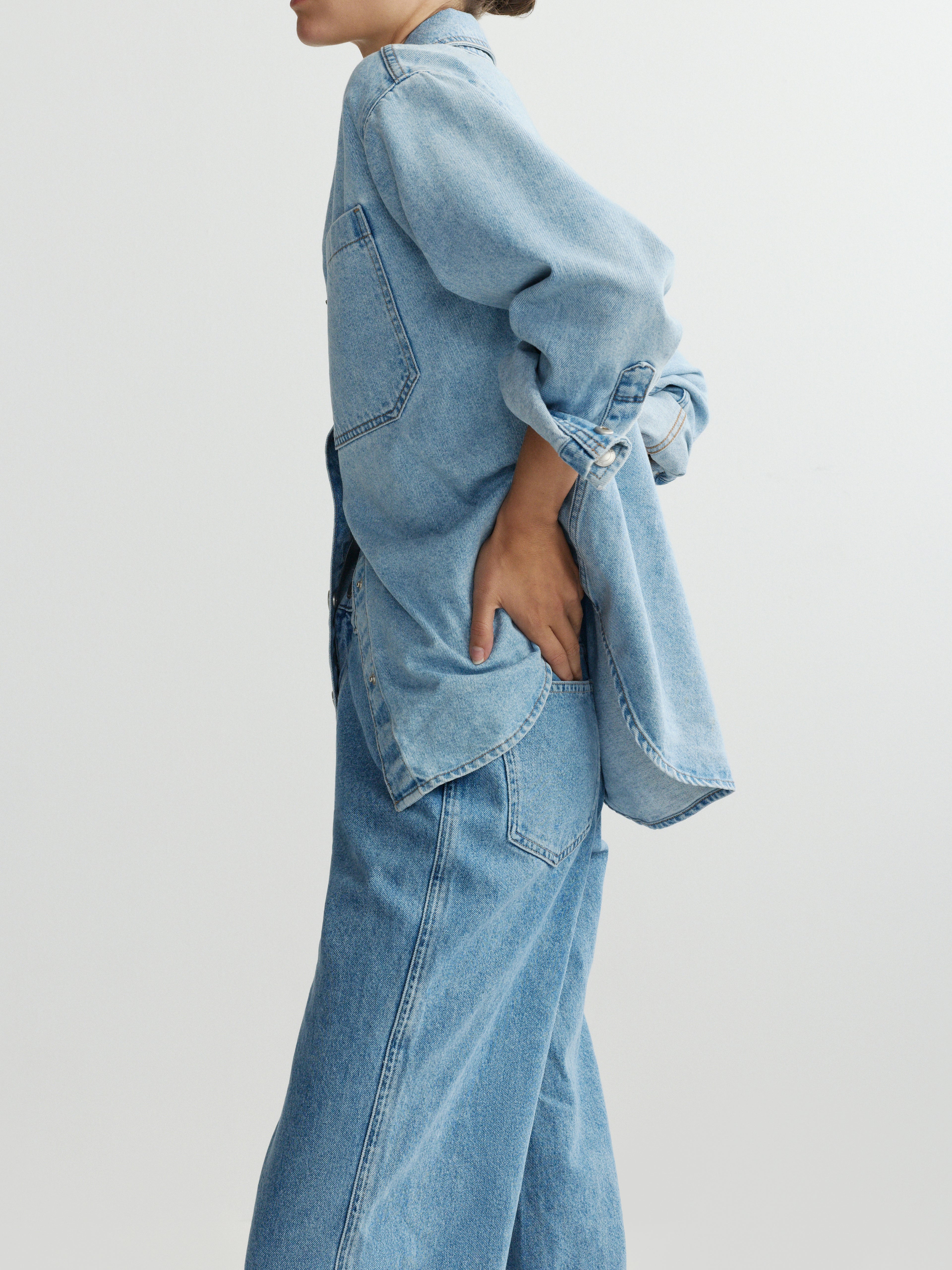 DL1961 Addison Overshirt in Light Rain
