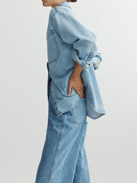DL1961 Addison Overshirt in Light Rain