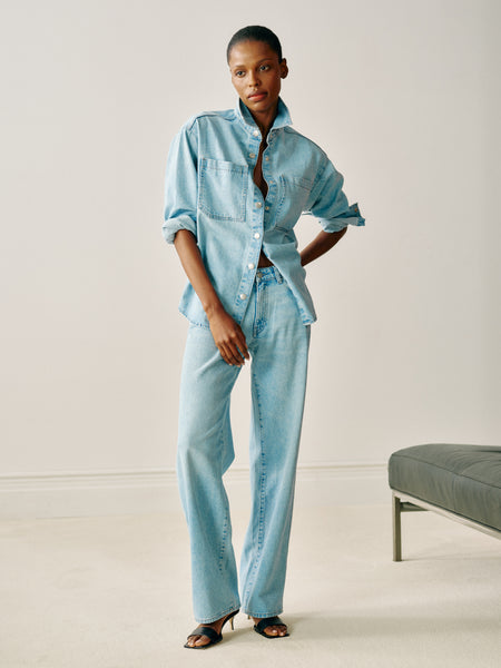 DL1961 Addison Overshirt in Light Rain